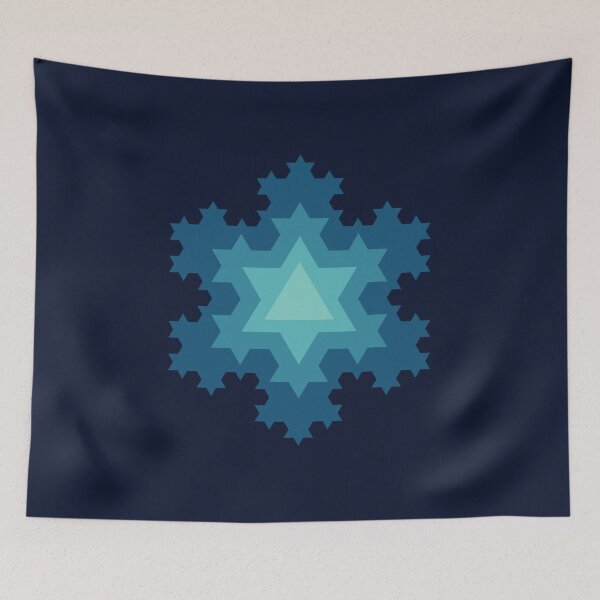 Item preview, Koch Snowflake Fractal - Blue designed and sold by joshdbb.