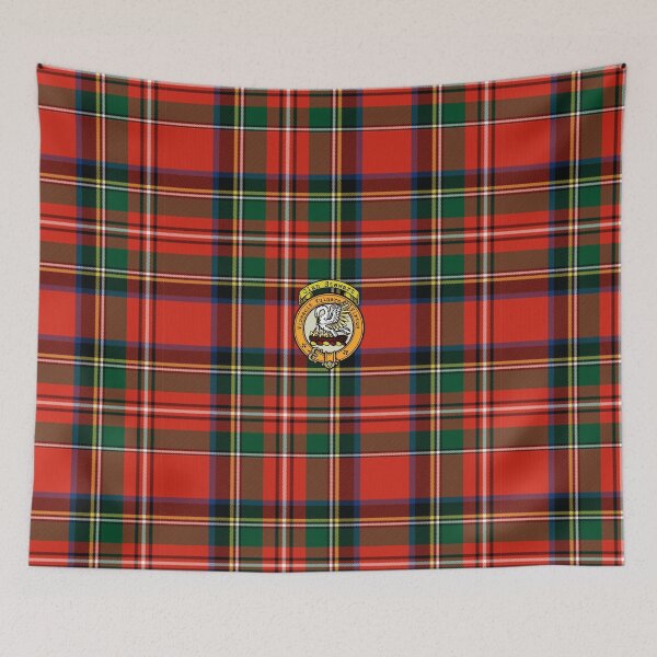 Artikelvorschau, Schottischer Tartan und Wappen von Stewart entworfen und verkauft von BagTown Clans.