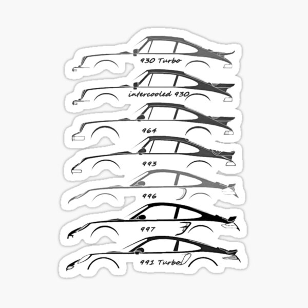 Classic Cars Porsche Sticker