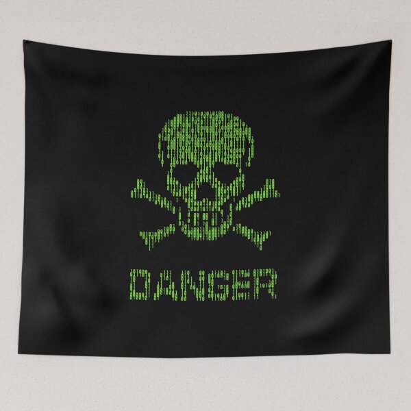 Item preview, Binary danger signal designed and sold by hacktees-shop.