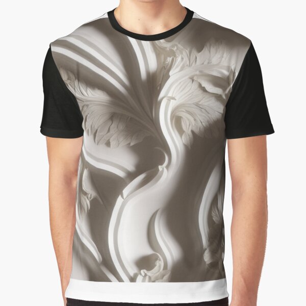 Ornamental Relief Carving Graphic T-Shirt
