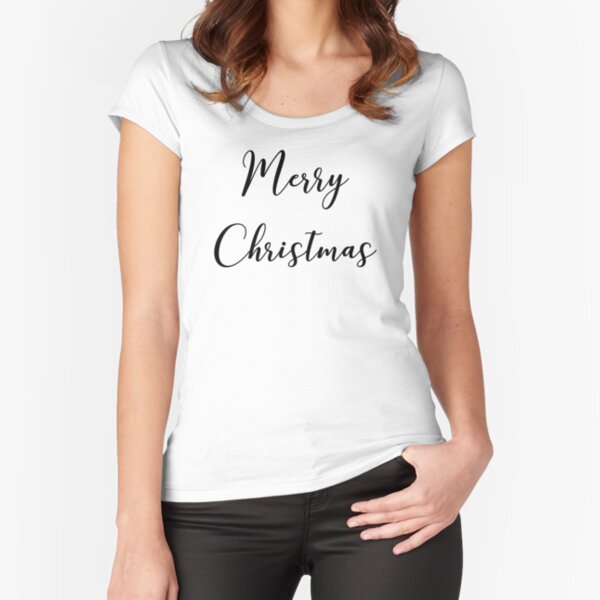 Merry Christmas Fitted Scoop T-Shirt
