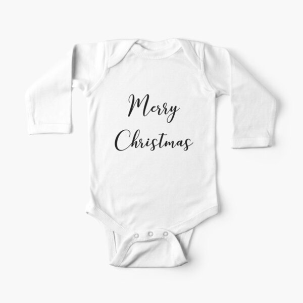 Merry Christmas Long Sleeve Baby One-Piece