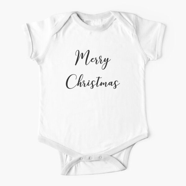 Merry Christmas Short Sleeve Baby One-Piece