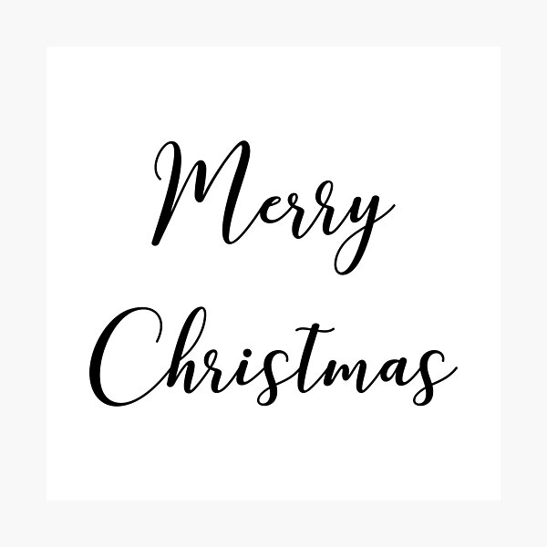 Merry Christmas Photographic Print