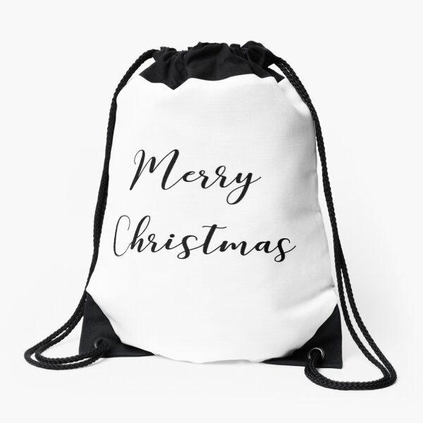 Merry Christmas Drawstring Bag
