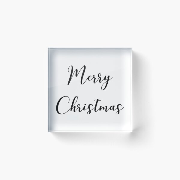Merry Christmas Acrylic Block