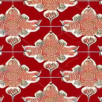 Artwork thumbnail, Red Renaissance Pattern by calibrit