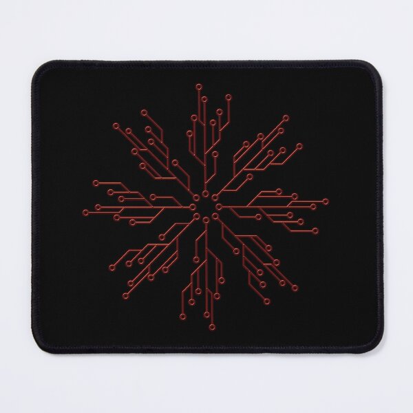 Item preview, Crimson Glow Circuit Mandala designed and sold by FalcoSkyWolf.