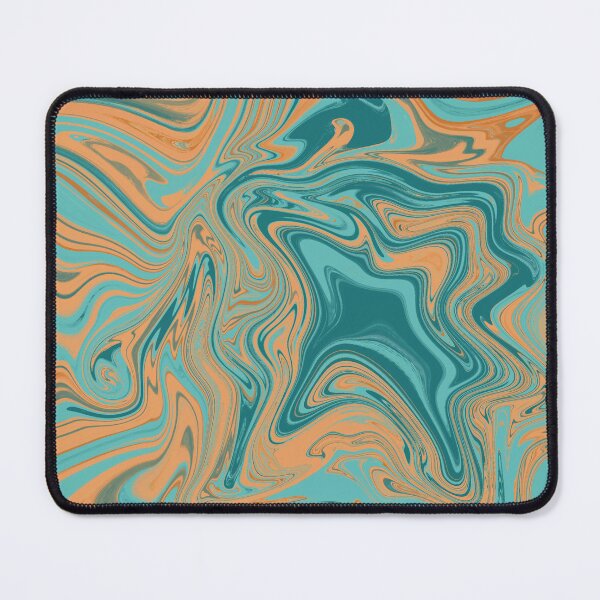 Item preview, Trippy Shades of Retro Aqua Orange Aesthetic Kaleidoscope Pattern Variant designed and sold by quirkycounselor.