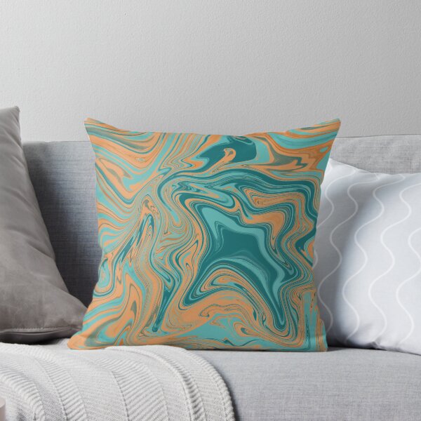 Item preview, Trippy Shades of Retro Aqua Orange Aesthetic Kaleidoscope Pattern Variant  designed and sold by quirkycounselor.