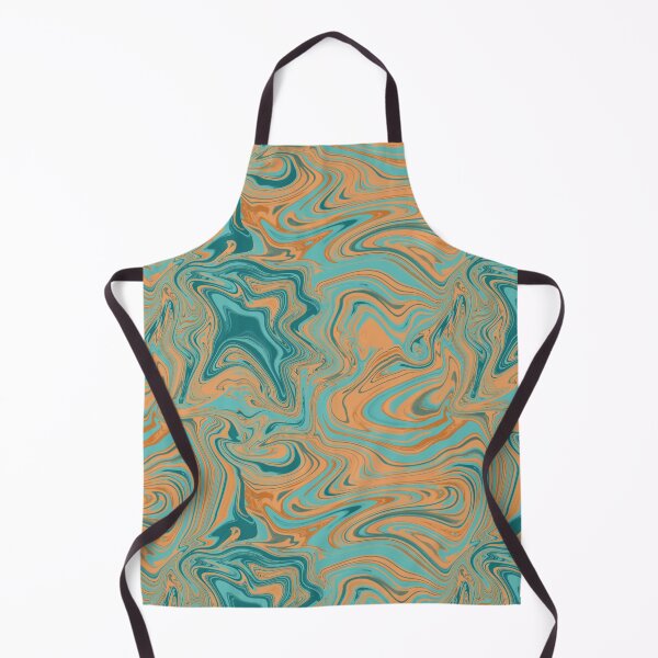 Item preview, Trippy Shades of Retro Aqua Orange Aesthetic Kaleidoscope Pattern Variant designed and sold by quirkycounselor.