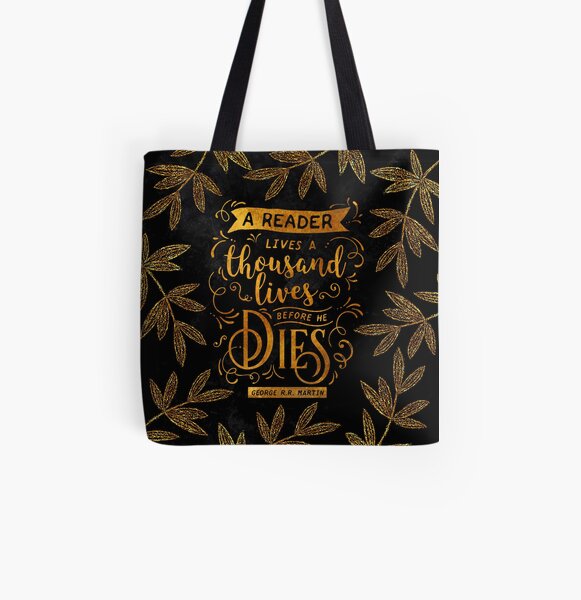 Thousand Lives Gold All Over Print Tote Bag