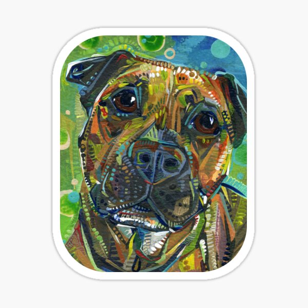 Brindle Boxer Painting - 2022 Sticker