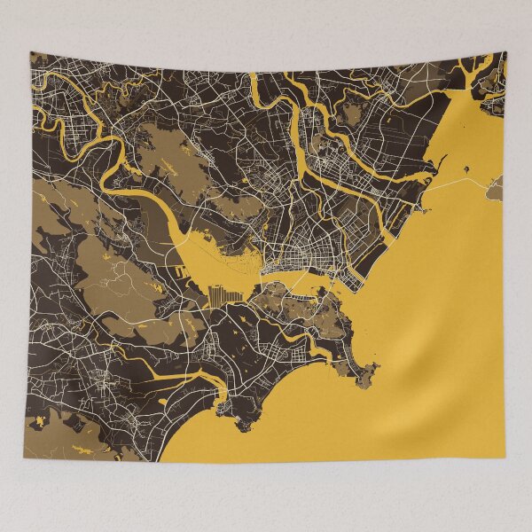 Item preview, Shantou City Map of Guangdong, China - Pastel designed and sold by deMAP.