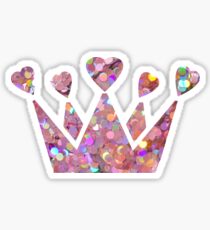 Hübsche Pastell Glitter Königin der Herzen Sticker
