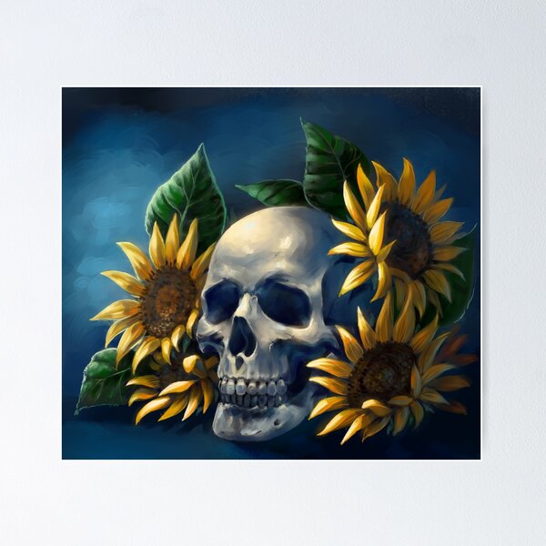 Garden Skull Canvas Print, Floral Skull Wall Art, Flower Skull Art Hom –  ikiiki Shop