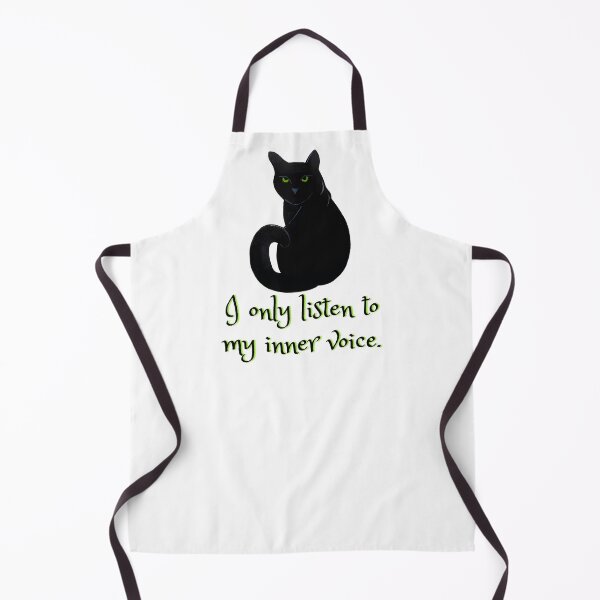 Item preview, I only listen to my inner voice, black cat 2 designed and sold by Ellen Hanney-Saligumba.
