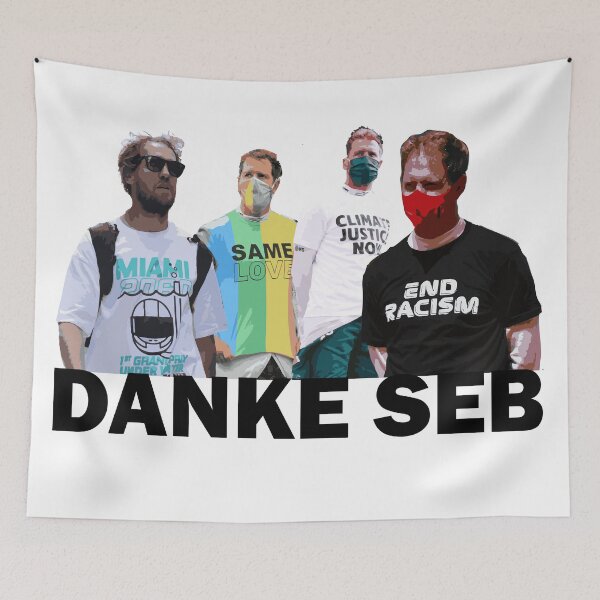 Item preview, Danke Seb - Sebastian Vettel Formula 1 Retirement designed and sold by cjd1017.