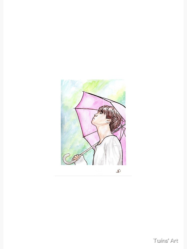 Lámina «Jimin BTS fanart ámate a mismo la verdadera acuarela de paraguas» de MaudePelletier | Redbubble