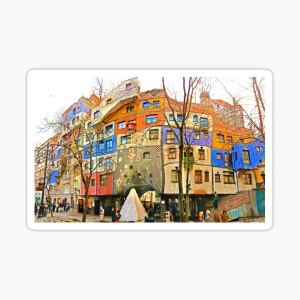 Hundertwasser House Vienna Sticker