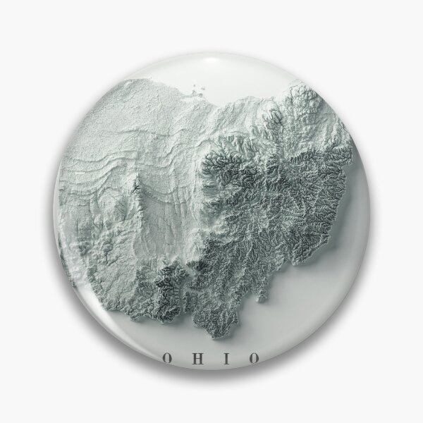 Item preview, Ohio, USA Relief Map 3D digitally-rendered designed and sold by ThinkAboutMaps.