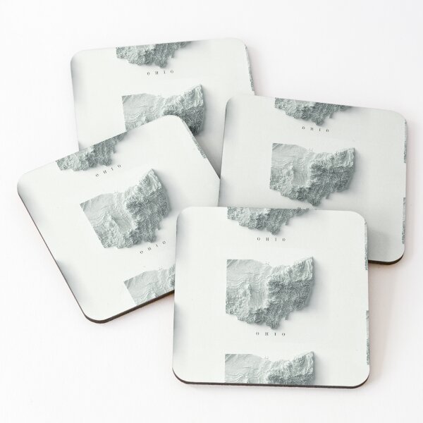Item preview, Ohio, USA Relief Map 3D digitally-rendered designed and sold by ThinkAboutMaps.