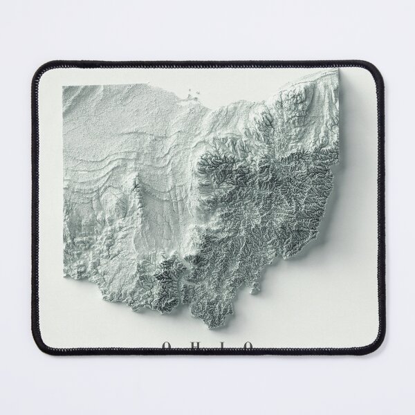Item preview, Ohio, USA Relief Map 3D digitally-rendered designed and sold by ThinkAboutMaps.
