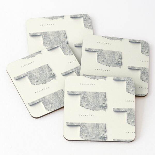 Item preview, Oklahoma, USA Relief Map 3D digitally-rendered designed and sold by ThinkAboutMaps.