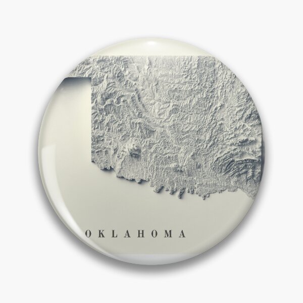 Item preview, Oklahoma, USA Relief Map 3D digitally-rendered designed and sold by ThinkAboutMaps.