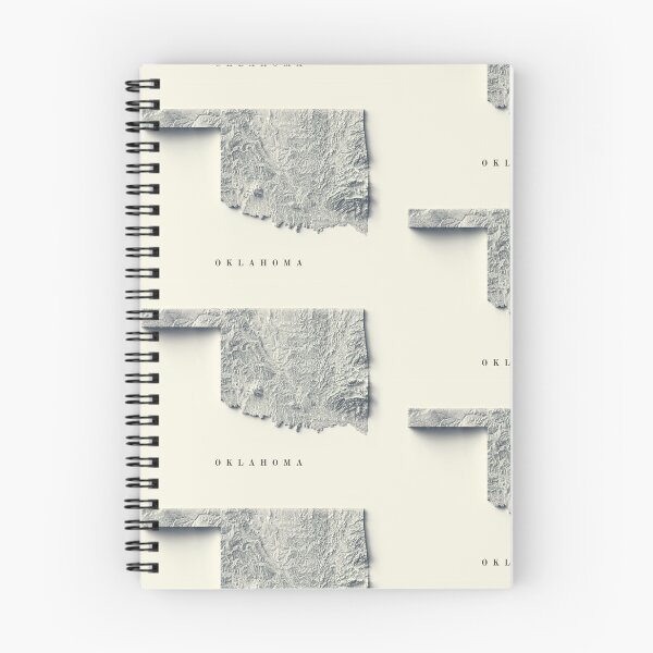Item preview, Oklahoma, USA Relief Map 3D digitally-rendered designed and sold by ThinkAboutMaps.