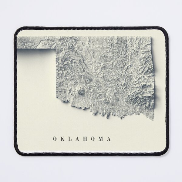 Item preview, Oklahoma, USA Relief Map 3D digitally-rendered designed and sold by ThinkAboutMaps.