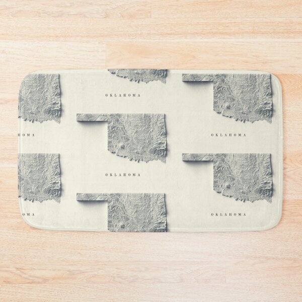 Item preview, Oklahoma, USA Relief Map 3D digitally-rendered designed and sold by ThinkAboutMaps.