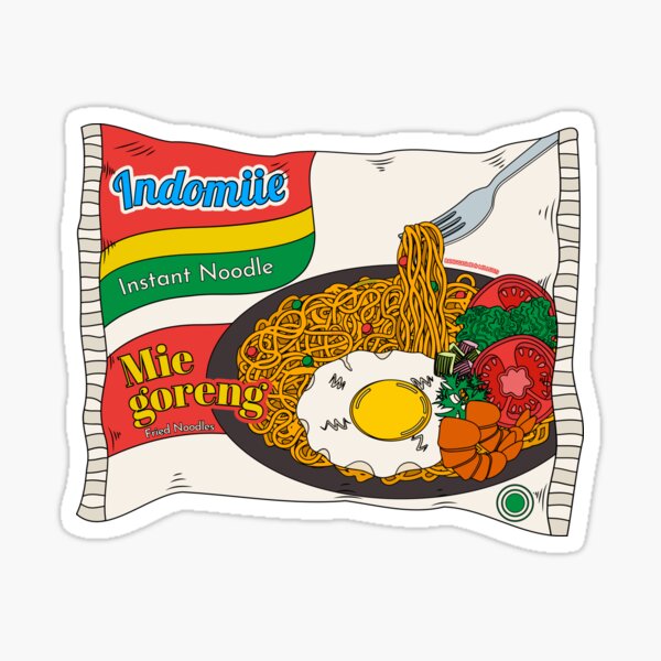 Item preview, Indomiie Goreng - Pink - Fried Noodle - Mi Mie Goreng Warmindo designed and sold by Ranggasme.
