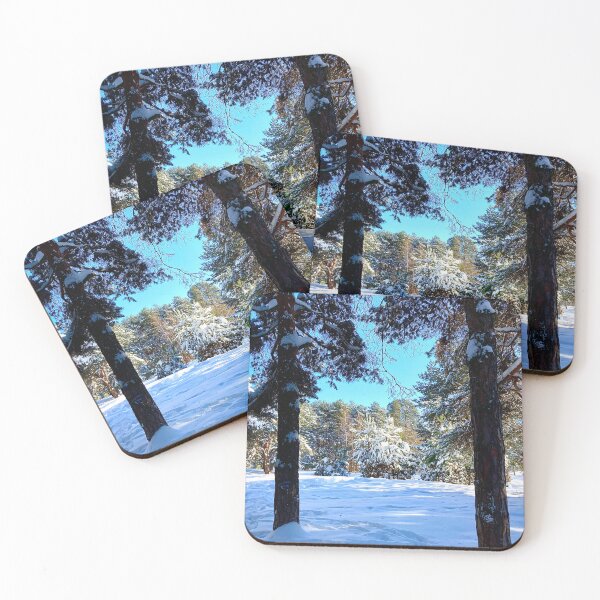Item preview, Scenery at the Sormovsky Park in Nizhny Novgorod with pine trees, spruces, and snow designed and sold by Kristina Drozd.
