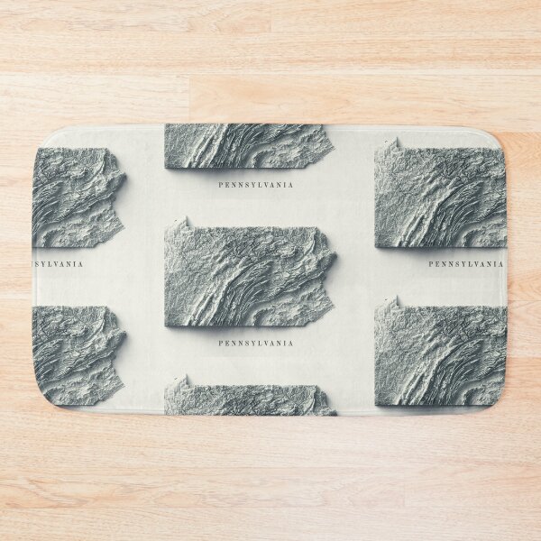 Item preview, Pennsylvania, USA Shaded Relief Map 3D digitally-rendered designed and sold by ThinkAboutMaps.