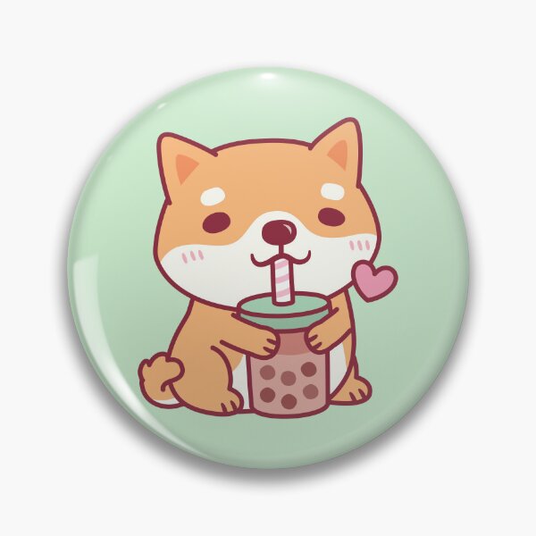 Artikelvorschau, Der süße Shiba Inu-Hund liebt Bubble Tea entworfen und verkauft von rustydoodle.