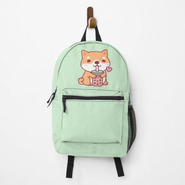 Item preview, Cute Shiba Inu Dog Loves Bubble Tea designed and sold by rustydoodle.
