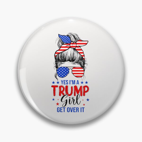 Item preview, Trump 2024 Messy Bun Yes I'm A Trump Girl Get Over Christmas T-Shirt designed and sold by Blue-Rechard.