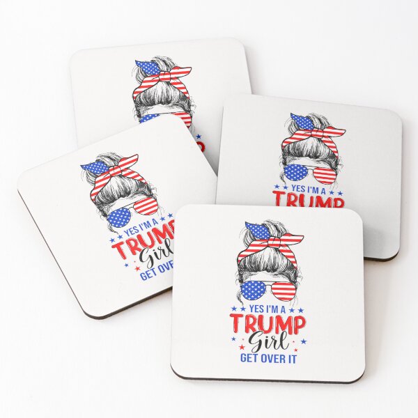 Item preview, Trump 2024 Messy Bun Yes I'm A Trump Girl Get Over Christmas T-Shirt designed and sold by Blue-Rechard.