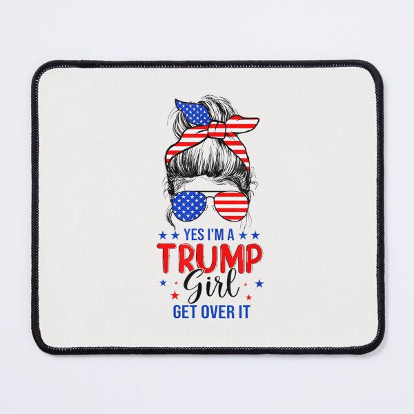 Item preview, Trump 2024 Messy Bun Yes I'm A Trump Girl Get Over Christmas T-Shirt designed and sold by Blue-Rechard.