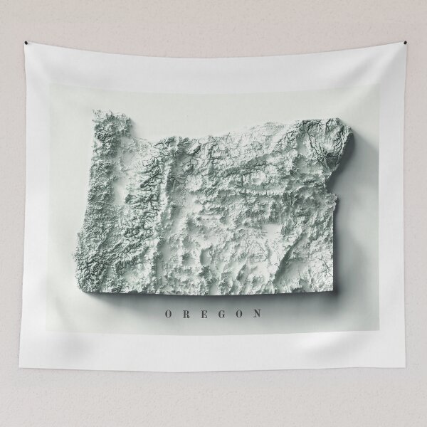Item preview, Oregon State Relief Map 3D digitally-rendered designed and sold by ThinkAboutMaps.