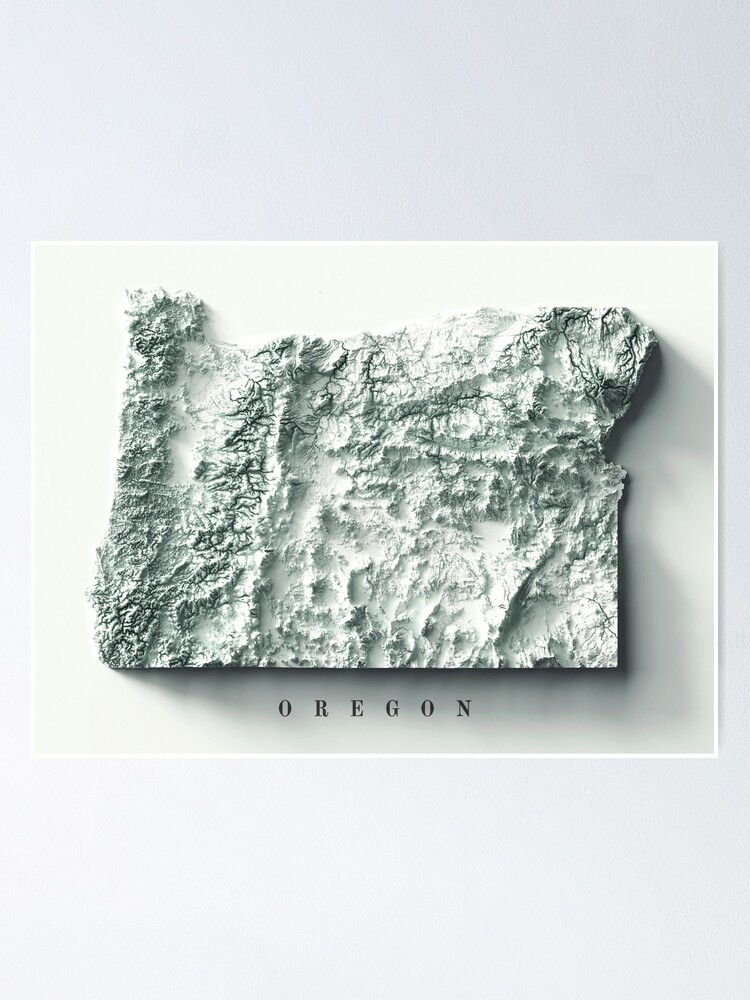 Antique Tiny OREGON State Map of Oregon 1888 Miniature Size Map