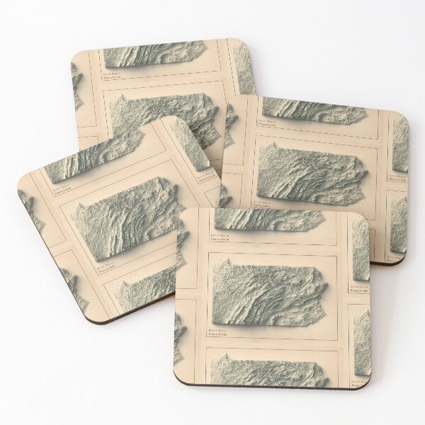 Item preview, Pennsylvania, USA Shaded Relief Map 3D digitally-rendered designed and sold by ThinkAboutMaps.