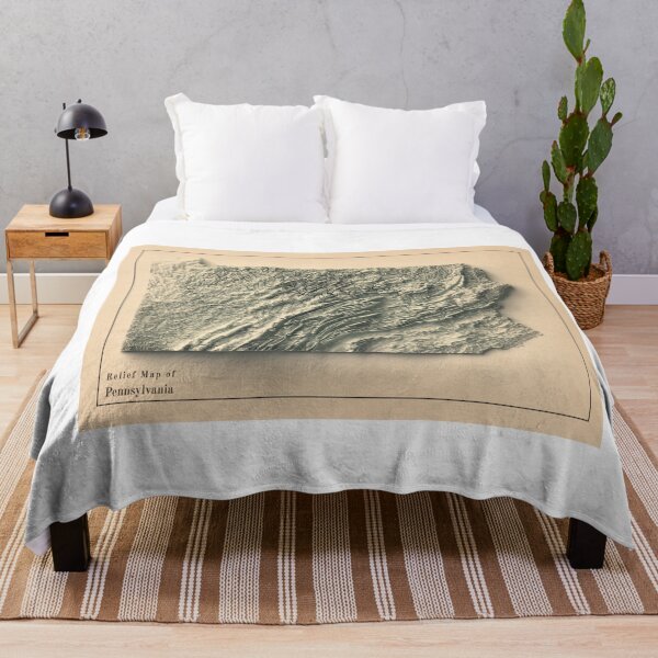 Item preview, Pennsylvania, USA Shaded Relief Map 3D digitally-rendered designed and sold by ThinkAboutMaps.