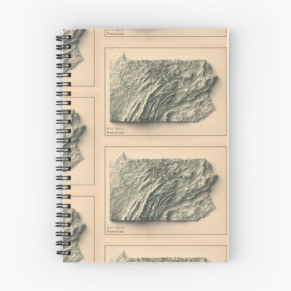 Item preview, Pennsylvania, USA Shaded Relief Map 3D digitally-rendered designed and sold by ThinkAboutMaps.