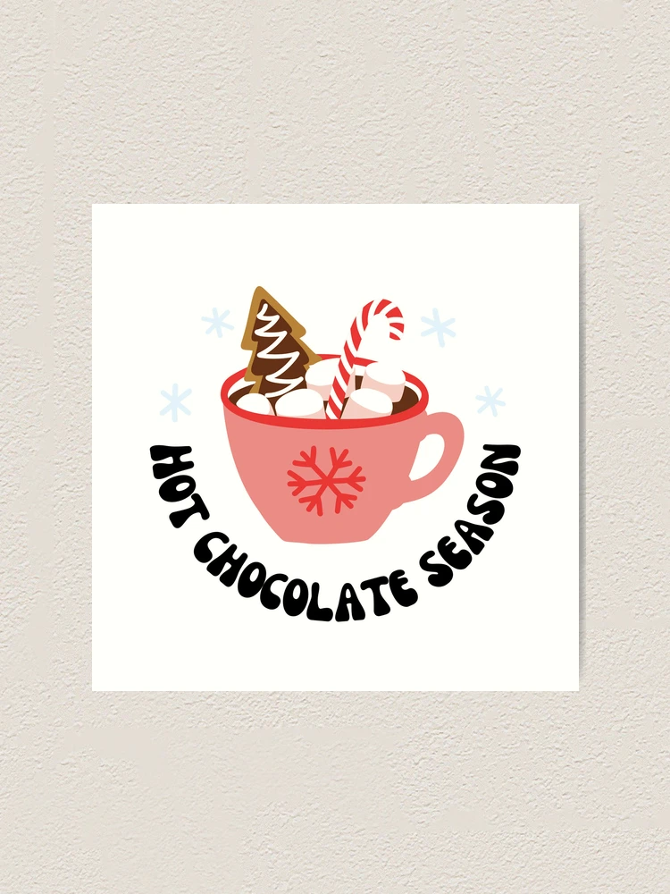 Hot chocolate season illustration Accessories Sticker