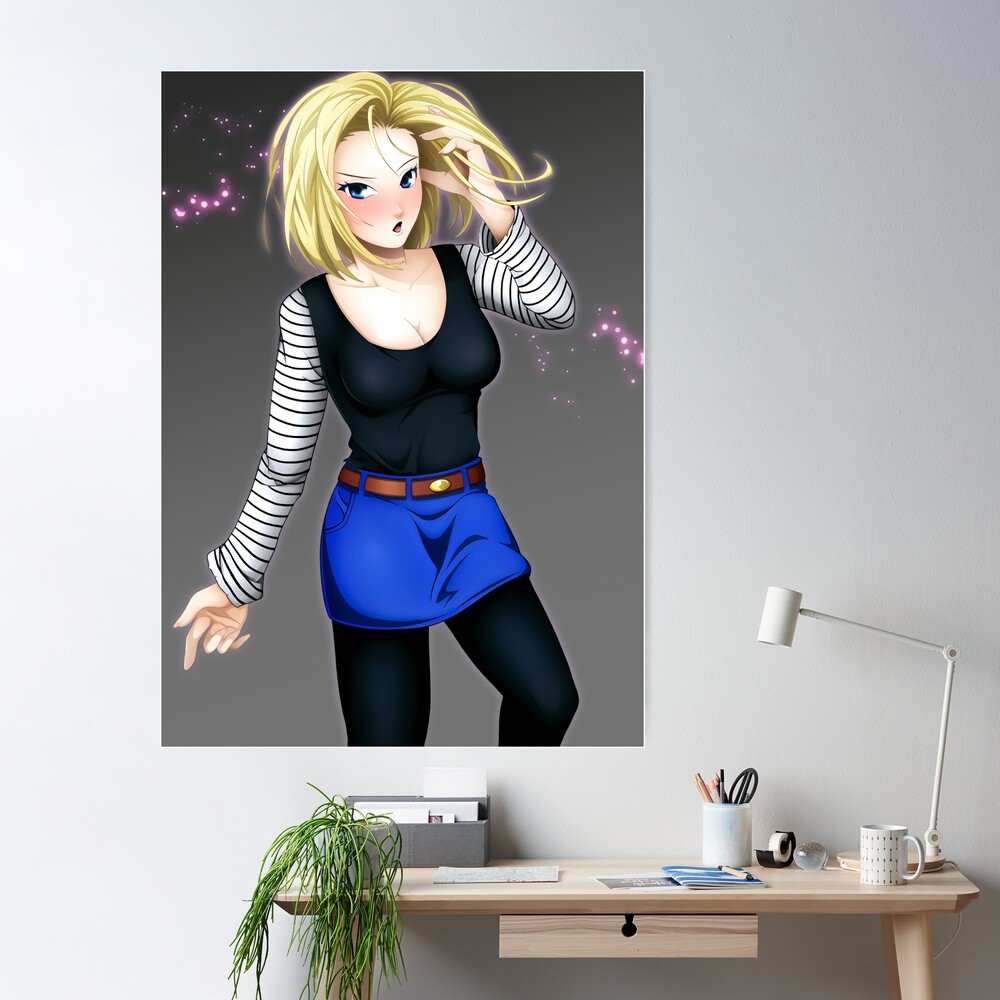 Android 18 Dragon Ball Anime Girl Drawing Fanart