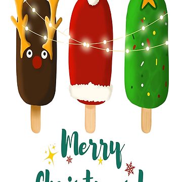 Christmas Novelty Acrylic Cakesicle Popsicle Sticks in Mini and