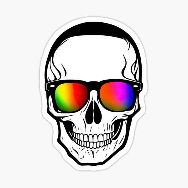 Skull Shades Sticker